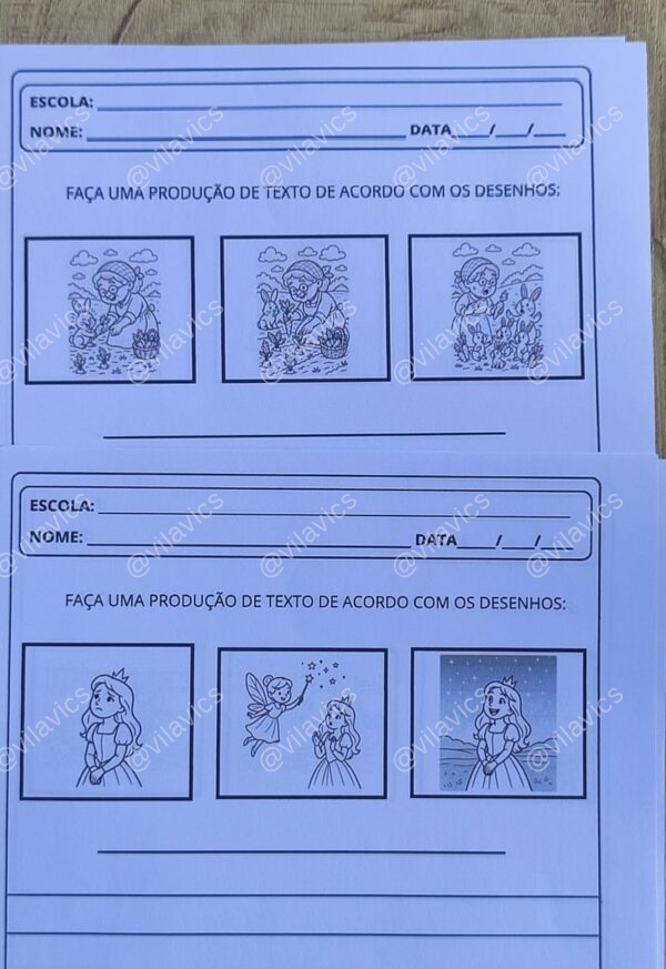 Produção de texto - Sequência de imagens para colorir - Image 5