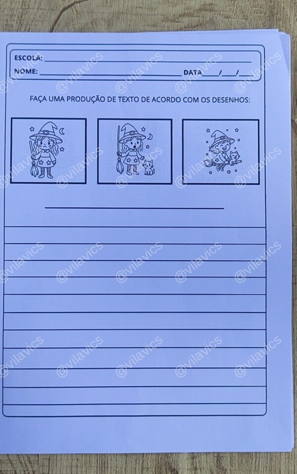 Produção de texto - Sequência de imagens para colorir - Image 3